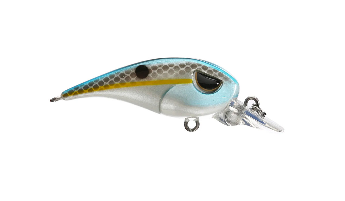 white crankbait with hex pattern accross no hook