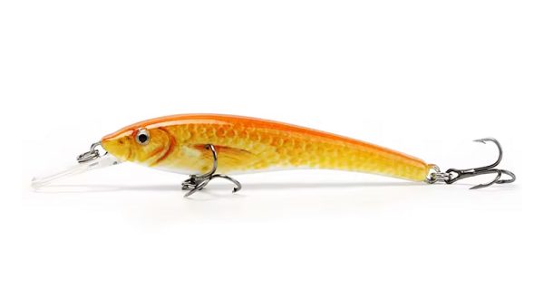 Yellow to gold gradient long body crankbait