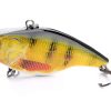 yellow to green gradiant vertical stripes crankbait