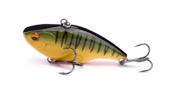 orange to green vertical gradient with stripes crankbait